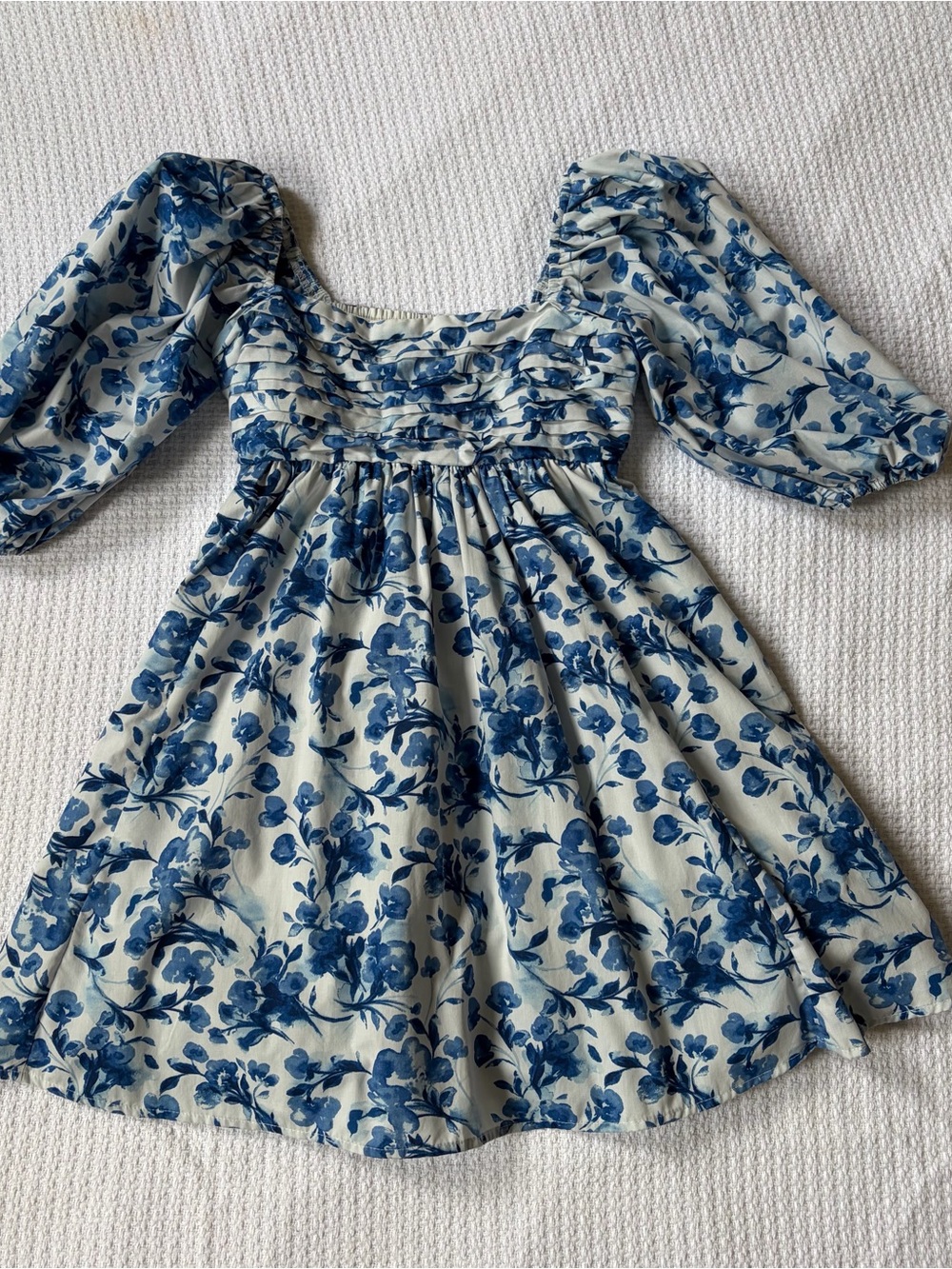 Abercrombie & Fitch Blue and White Floral Emerson Dress Size XS